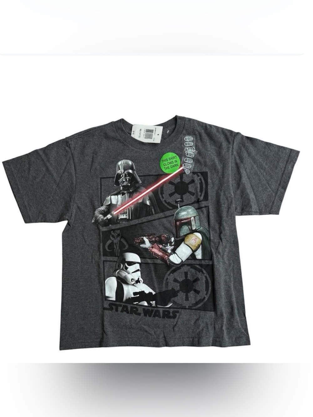 NWT! Star Wars Gray Kids' Darth Vader Lightsaber Tee (Medium 10/12)